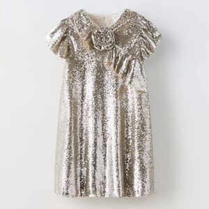 Sparkling Silver Kids Dress